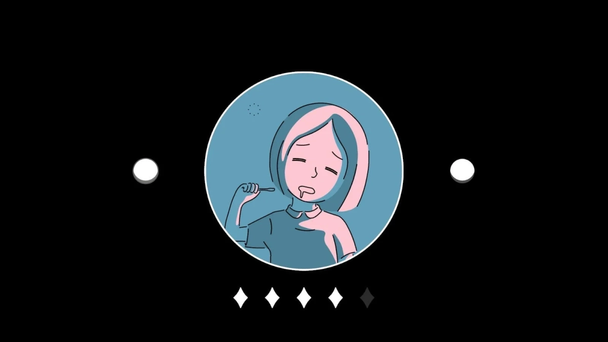 歯磨きをする女の子