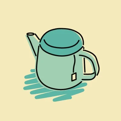 ティーポットのイラスト
